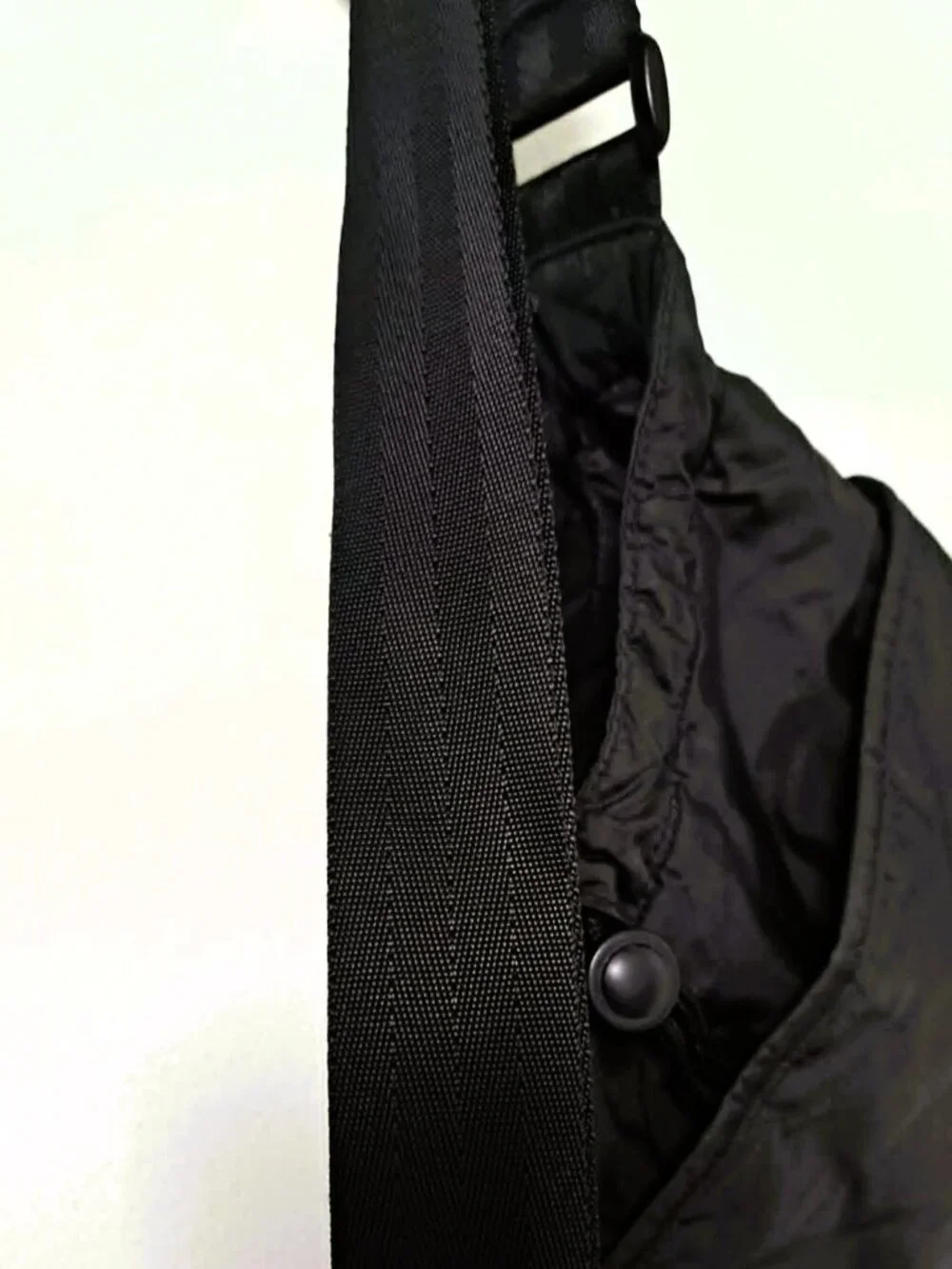 Vintage Polo Sport Ralph Lauren Black Nylon Puffer Hobo Bag Crossbody - Picture 9 of 13